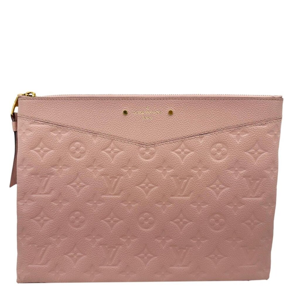 Louis Vuitton Daily Pouch Empreinte Leather Clutch Rose Poudre - Picture 1 of 14